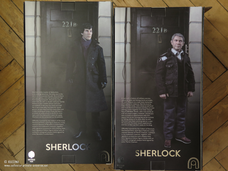 BBC Sherlock Numbered pair: Backs of the boxes