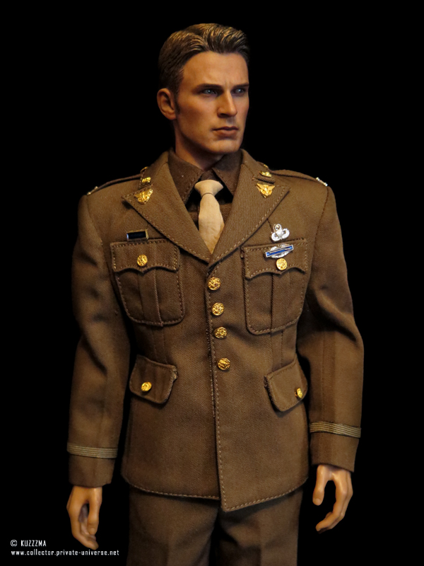 Captain America (Age of Ultron extra head) in army uniform