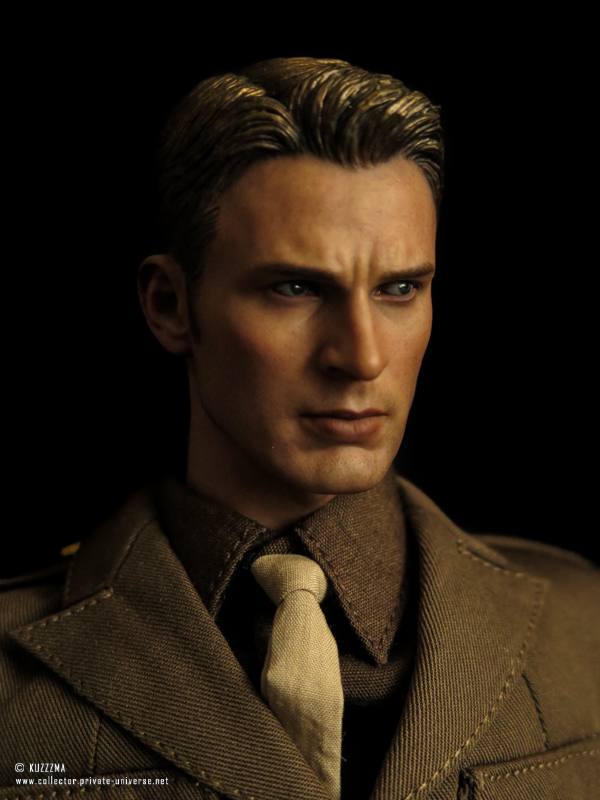 Captain America (Age of Ultron extra head) in army uniform: portrait