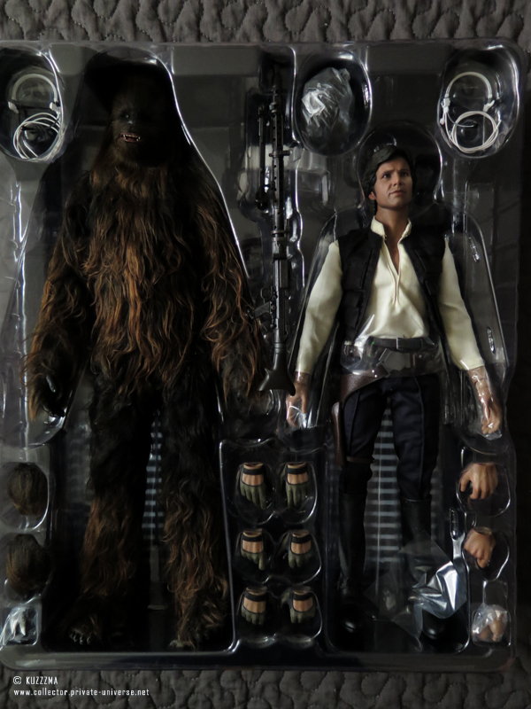 Hot Toys Han Solo & Chewbacca set: uncovered figures